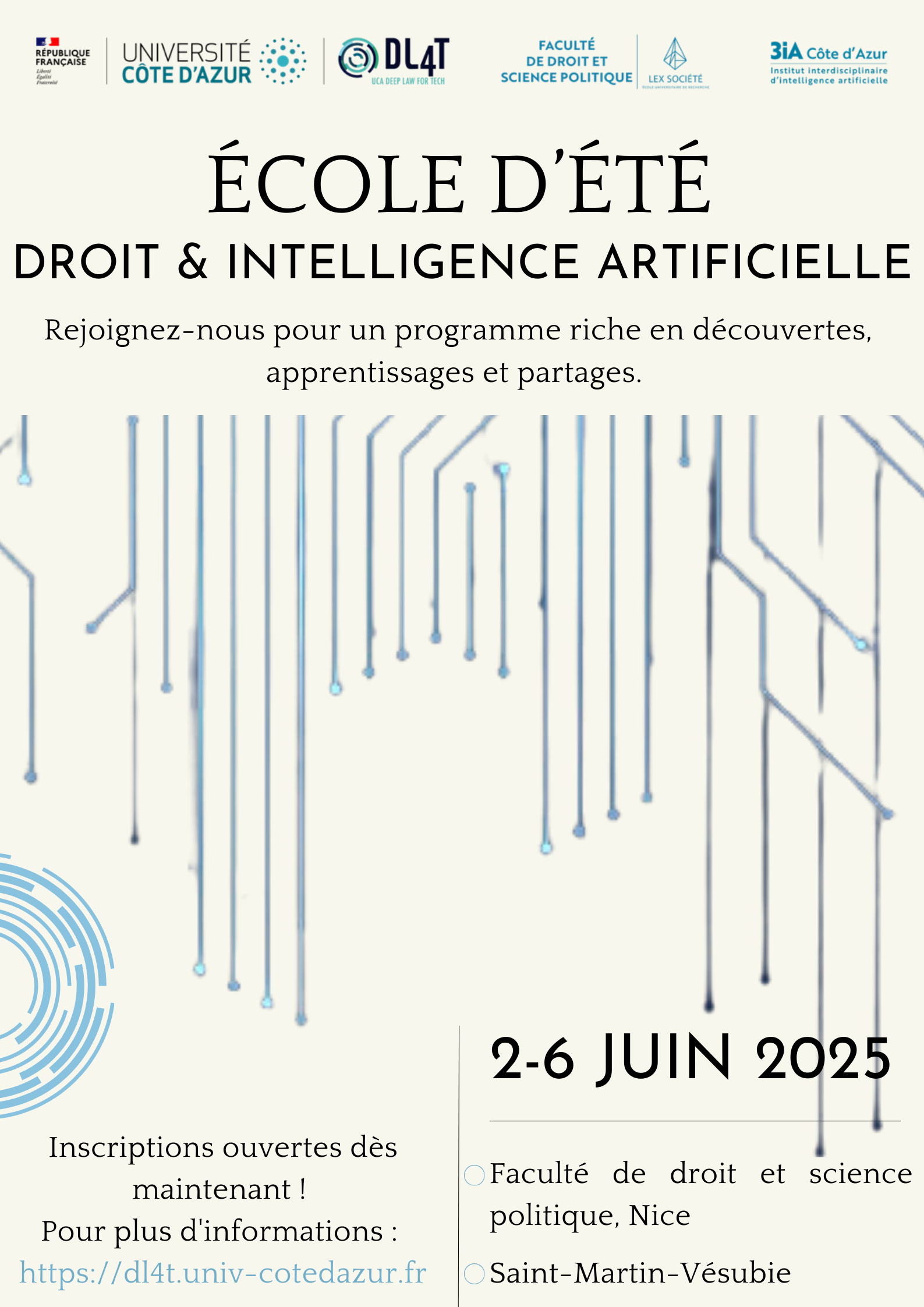 affiche école d'été 2025