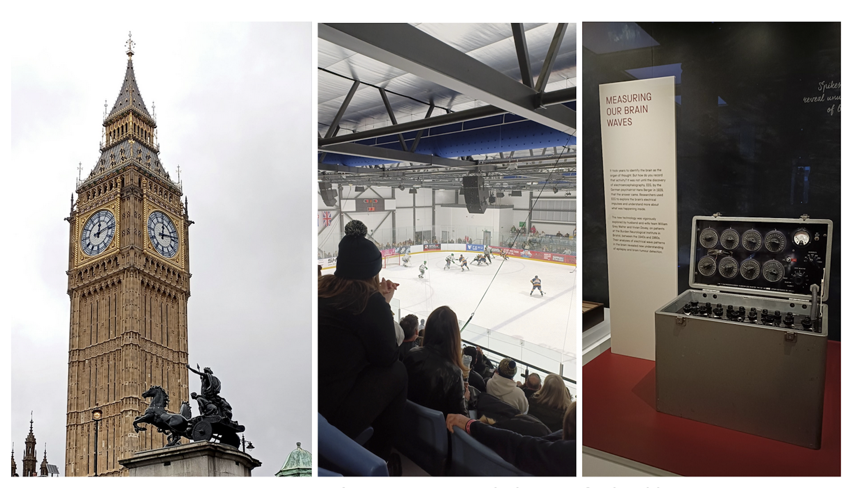 Un monument pas très connu, un match des Romford Raiders, et un ancêtre de l’EEG du musée des sciences